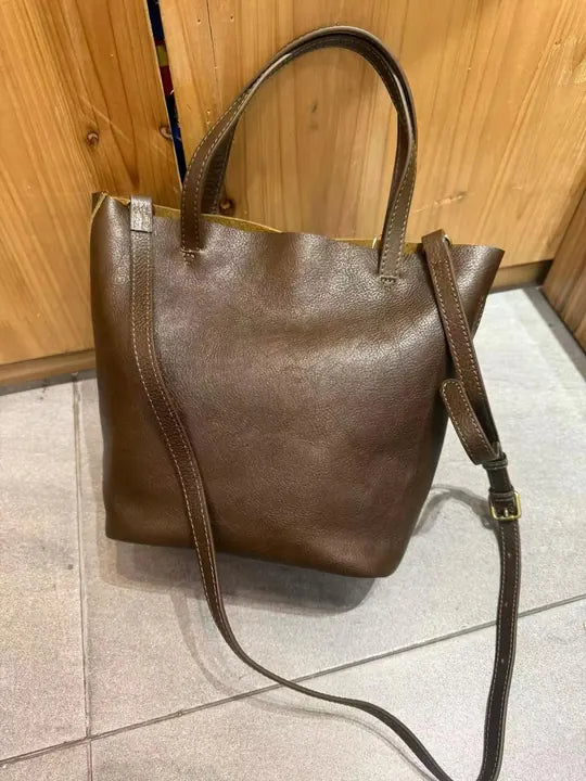 Top-handle tote 9004 -Brown
