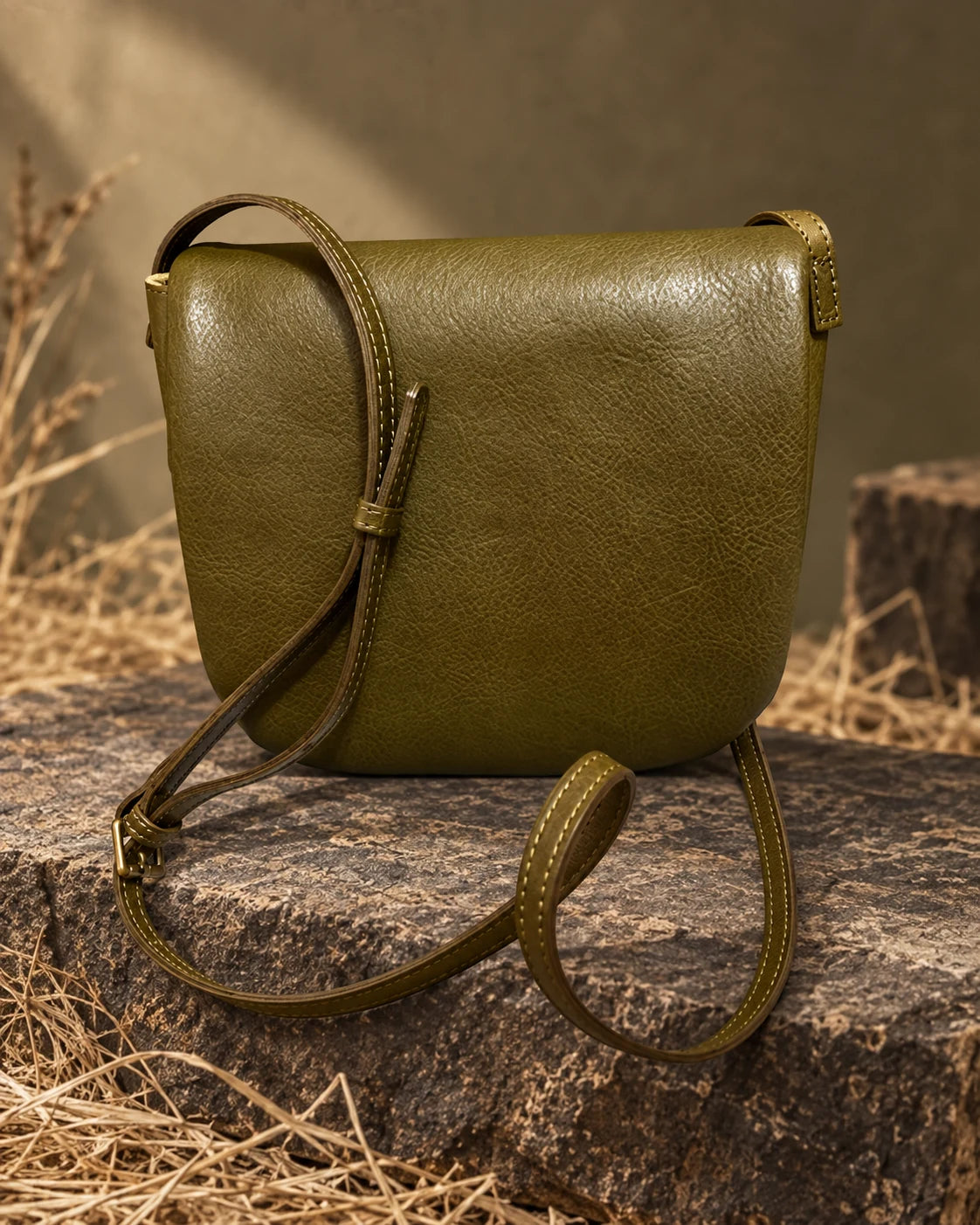 Shoulder bag -6237 in Green, AI-styled studio presentation