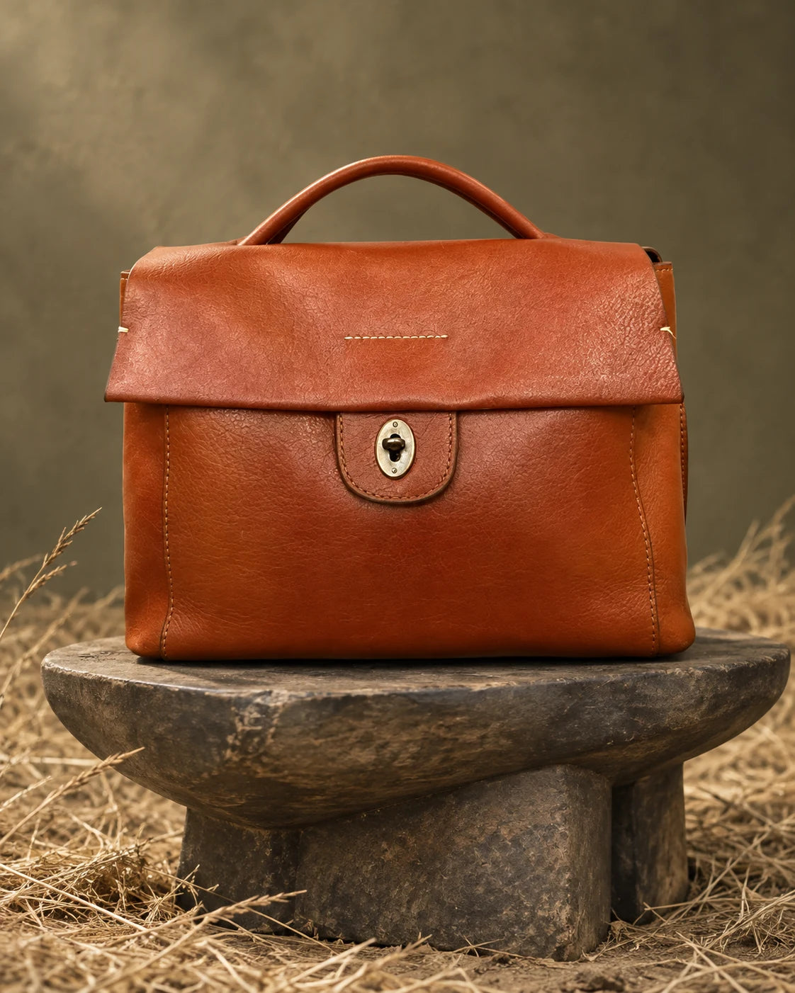 Top-handle / crossbody -1025 in Orange, AI-styled studio presentation