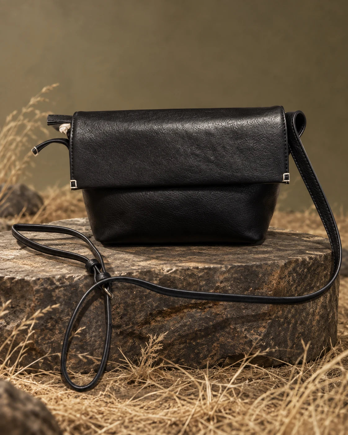Crossbody bag -1033 in Black, AI-styled studio presentation